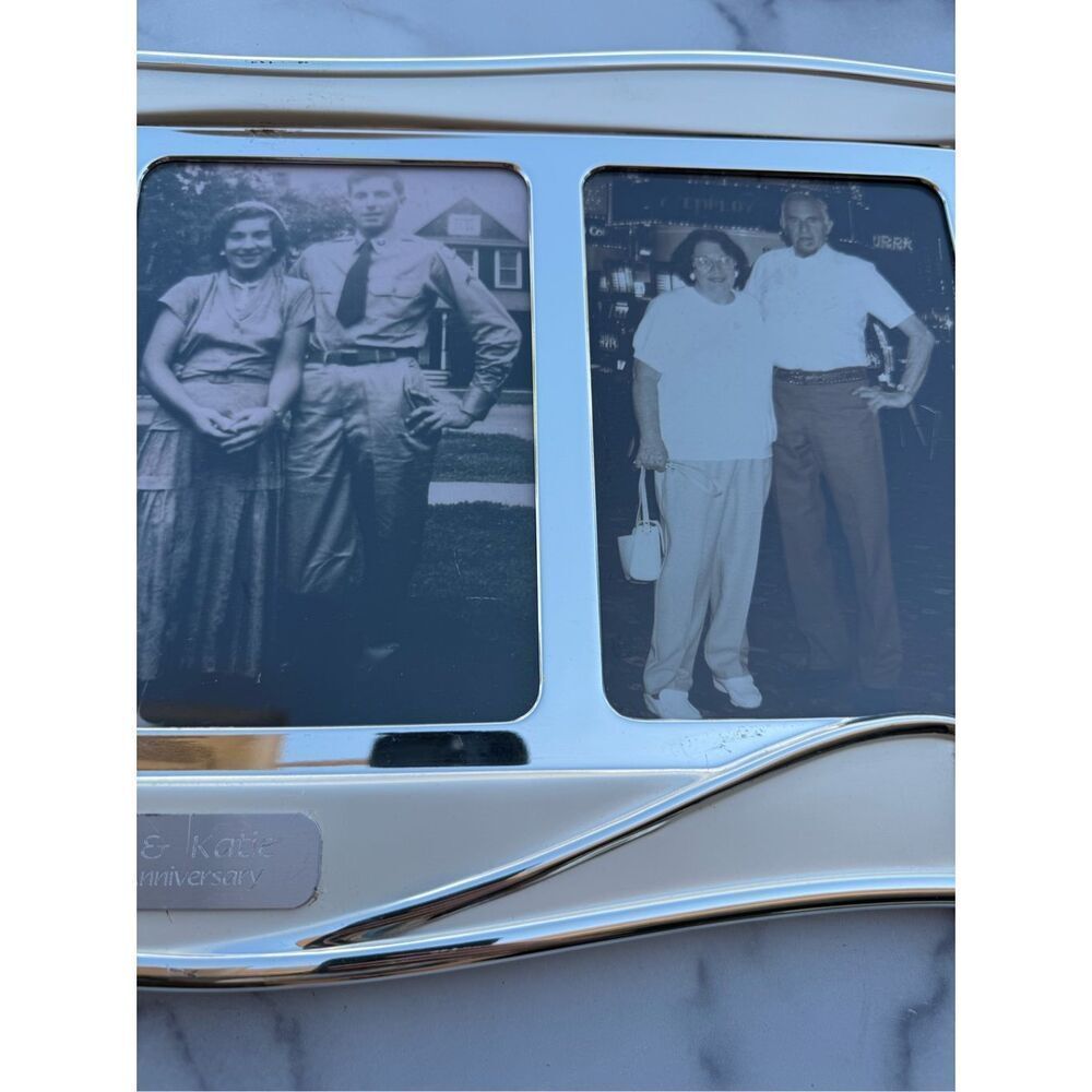 John & Kate vintage photographs framed 60th Anniversary American wife husband co